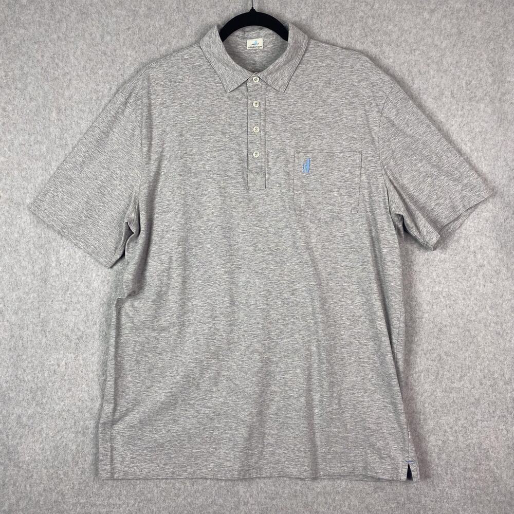 Johnnie-O Mens XXL Heathered Original Polo Shirt in Heather Grey